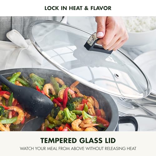 GreenPan Elite 5.5QT Electric Oval Skillet, PFAS-Free Ceramic Nonstick, 1800 Watt, Dishwasher Safe Lid & Removable Crock, Adjustable Temp Control Multi-Cooker, Sear, Sauté, Rice, Stir-Fry, Cream White by GreenPan - Image 6