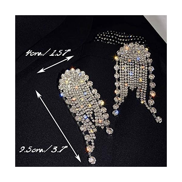 FXmimior Fashion Women Earrings Long Chain Drop Dangle Earrings Jewelry (Silver)