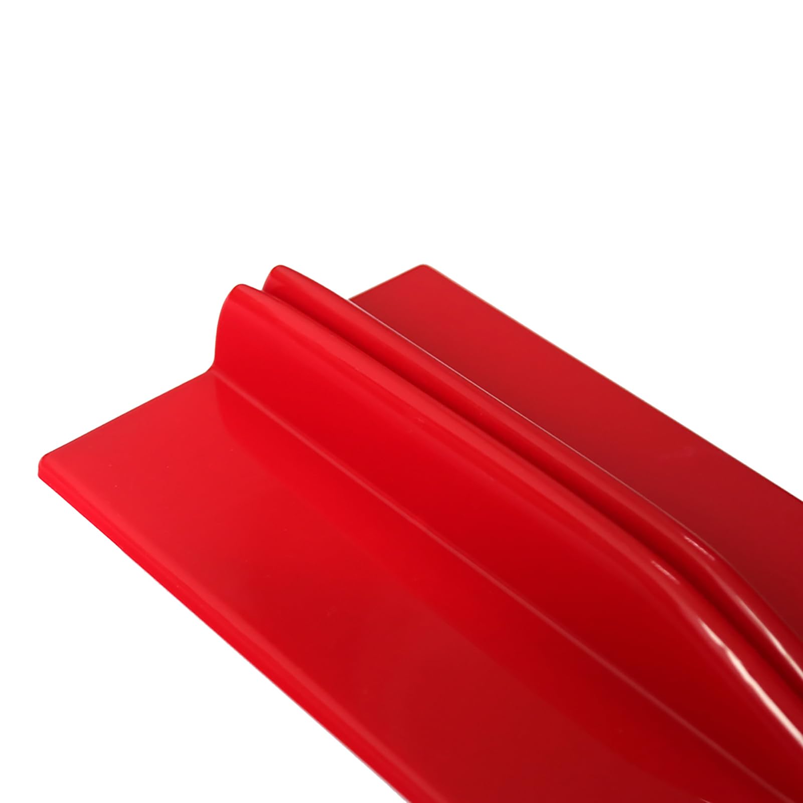 Par de faldas laterales universales de 74,5 cm para coche, estilo de fibra de carbono, kits de divisores laterales, estilo exterior automotriz negro brillante para Sedan Coupe (Roja)