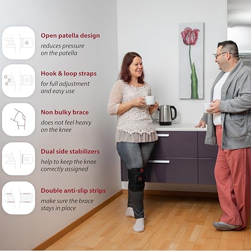 KARM Kniebandage XL XXL XXXL für Männer & Damen - Kniebandage Dicke Oberschenkel Extra Weit Übergewichtige Große Größe Übergröße Beine Meniskus Arthrose - Knee Support Brace (XL/2XL/3XL Schwarz)