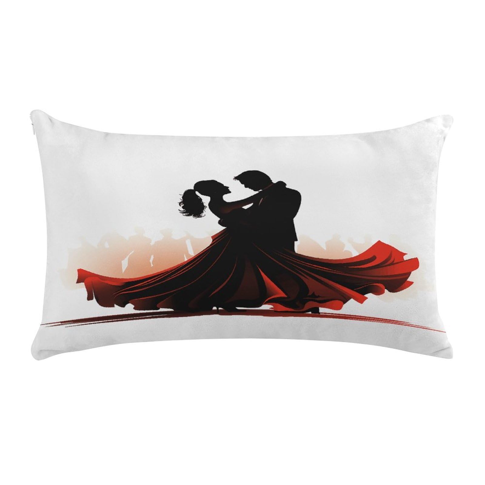 VstaDank Ballroom Dance Throw Pillow Covers Rectangular Cushion Case Short Plush Pillowcase with Zipper Luxury Cozy Lumbar Pillows Shells Decorative Pillow Shams 12 X 20 Inch