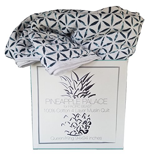 pineapple palace muslin blanket