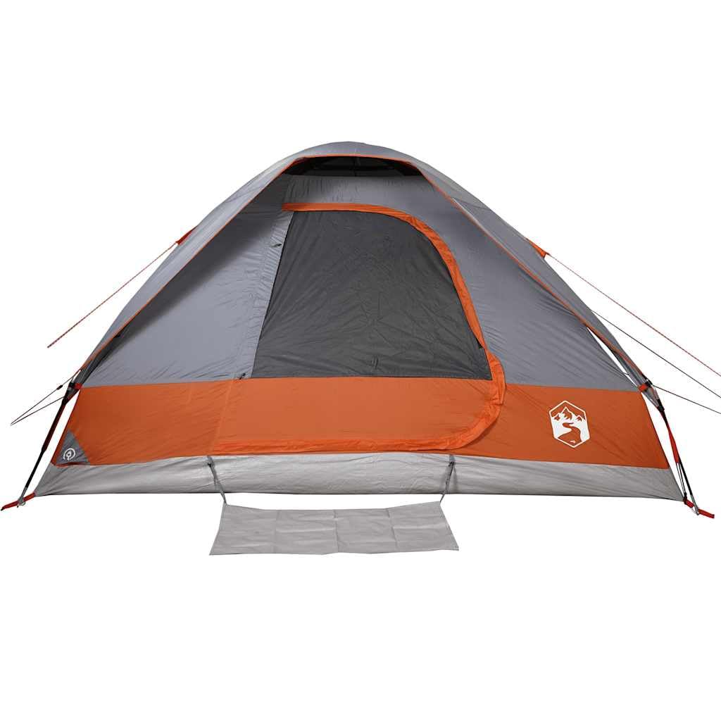 Genérico Tienda de campaña iglú para 4 Personas Impermeable Gris Naranja,Deportes,Actividades al Aire Libre,Camping y Senderismo,Tiendas de campaña-94779