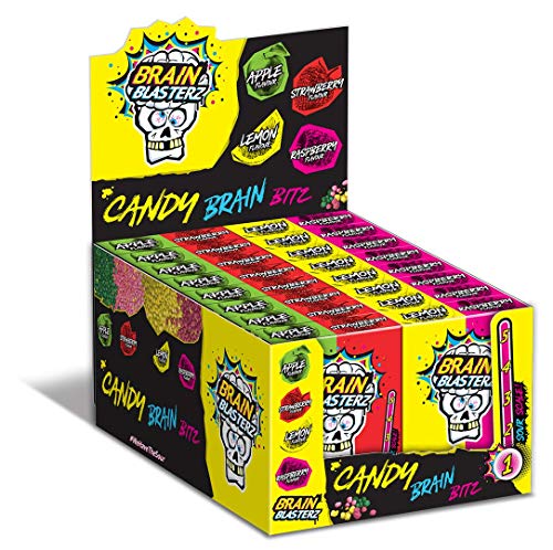 Bon Bon Buddies Brain Blasterz Super Sour Brain Bitz 45 g (Pack of 16)