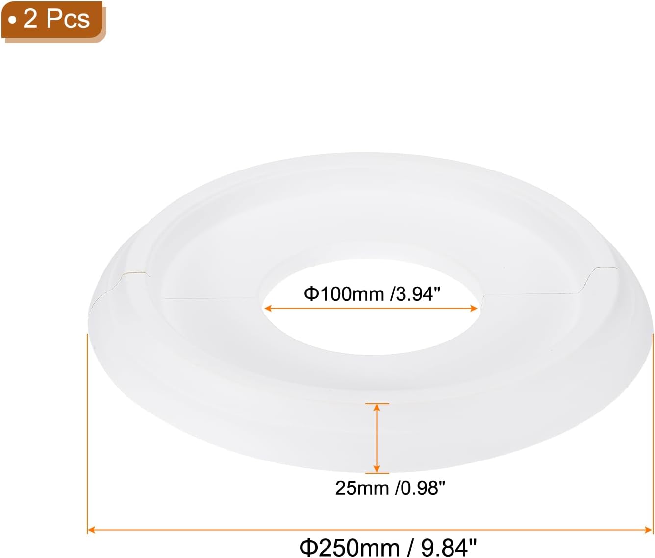 PATIKIL Ceiling Medallion, 2 Pcs 10" OD x 4" ID PU Decorative Ceiling Light Medallion Chandelier Medallion Split Ceiling Light Cover Plate for Ceiling Light Fixtures Fans, Black