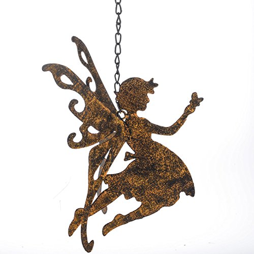 Hanging Rustic Metal Fairy Plaque