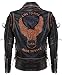 Produktbild Infinity Leather Herren Jahrgang Schwarz Brando LIVE to Ride Geprägte Eagle Leder Motorrad Motorradjacke 3XL