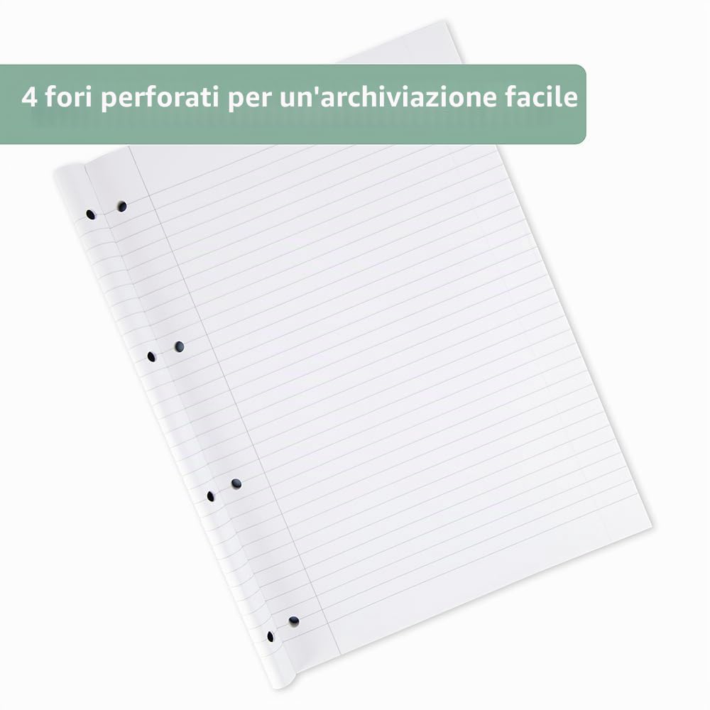 Cambridge - Fogli di carta a righe, formato A4, a righe e margini, 400 pagine, confezione da 3, Blu