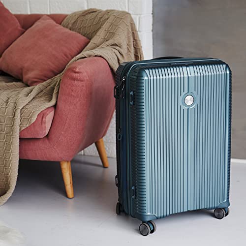 Image of Verage Carry On Luggage with Spinner Wheels, Expandable Hardshell Spinner Suitcase for Travel, TSA Approved (2-Piece Set (20 /24), Bluish Green)