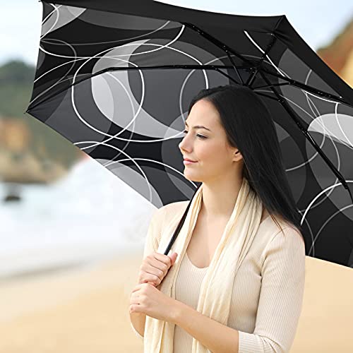Parapluie pliable compact et léger de 81 cm avec impression intérieure