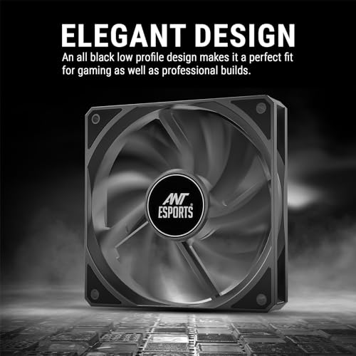 Ant Esports Darkflow 120mm 3 IN 1 Case Fan Kit - Black, High Static Pressure, PWM Control, 1800 RPM, 73.6 CFM Airflow 5 51gmU3PN0jL