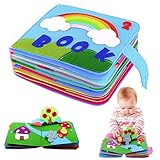 YADIMI Quiet Book, 3D Montessori Libro Ocupado de Fieltro Libro Sensorial Juguetes Montessor Tablero de Actividades Juguetes Educativos, Juguete Educativo Sensorial para Niños 1, 2, 3, 4 Años
