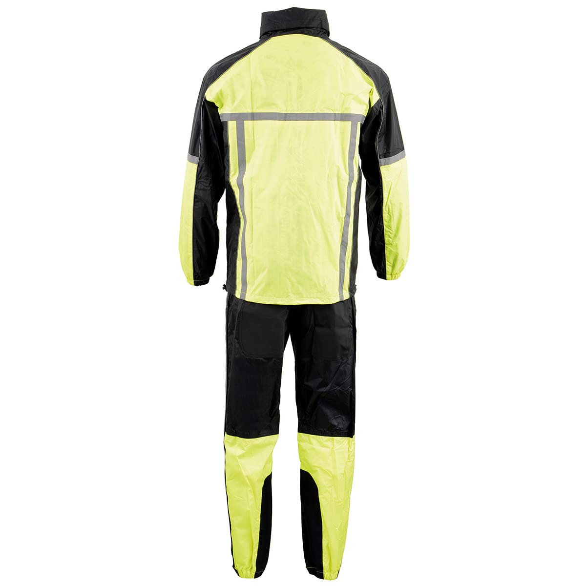 Milwaukee Leather MPM9510 - Traje de lluvia resistente al agua para hombre con cinta reflectante de alta visibilidad