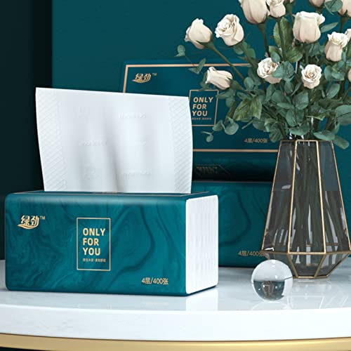Image of 8 Packs Disposable Facial Tissue, Toilet Paper, Native Wood Pulp Fiber Material, Soft Facial Napkin, White Facial Paper Tissue, 4-Ply, 400 Sheets per Pack