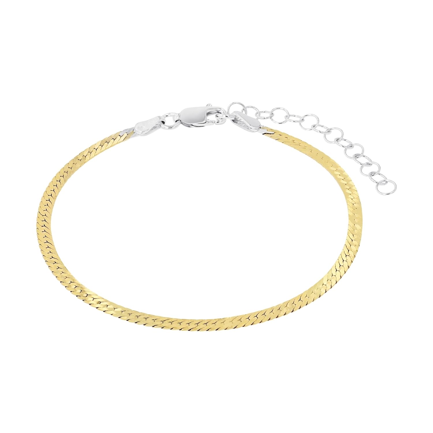 Amor Charmarmband 925 Sterling Silber Damen Armschmuck, 19 cm, Silber, Gold, Kommt in Schmuck Geschenk Box