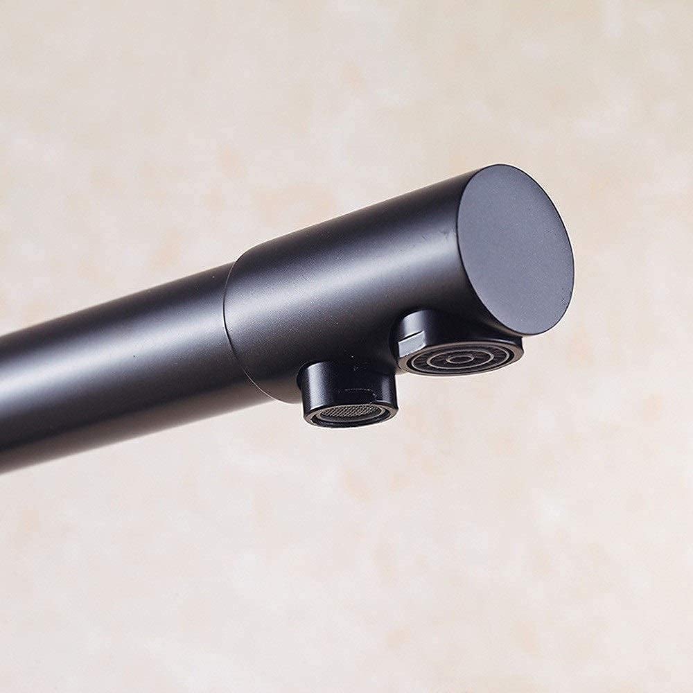 -Grifos, grifos, grifos de fregadero de cocina fríos y calientes Grifo de cocina de agua potable Grifo de cocina de latón macizo Asas dobles Caño giratorio de 360 ​​​​grados Grifo de filtro mezclador