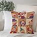 Funda De Cojine Funda de Almohada,Decoración de circo, Ilustración de payasos divertidos Entretención de broma artística inf,Fundas de Cojín con Cremallera - Fundas de Almohada para Sofá y Cama45x45cm