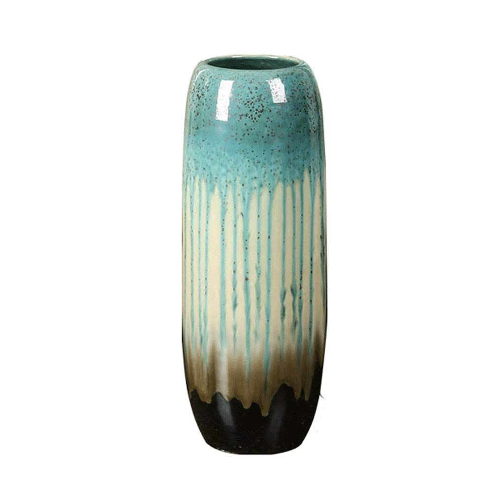 SnamicE Simple Ceramic Gradient Art Vase Large Floor Vases Creative Living Room Flower Arrangement Porcelain Decoration Height 60Cm for Use in Home Office,