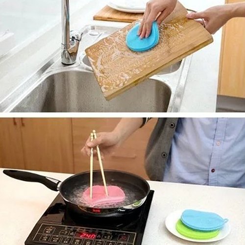 Bluelans®, spazzole in silicone per pulizia piatti...