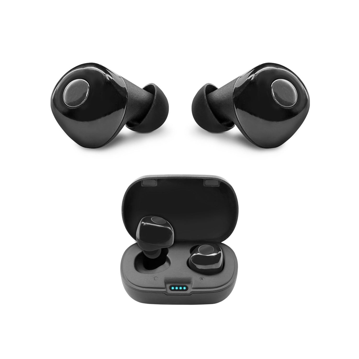 SENTRY OSE Dot Bluetooth Wireless Earbuds, Active Noise Canceling, -20 dB Sound Reduction, Charging Case, Up to 18 Hours Playtime, Button Audio