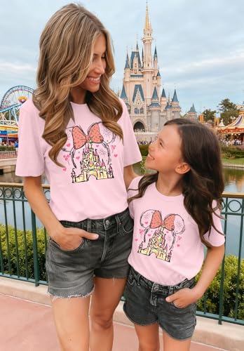 Image of Magical Shirts Women Girls Family Vacation Matching Shirt Magic Kingdom T-Shirt Mommy and Me Trip Short Sleeve Tops