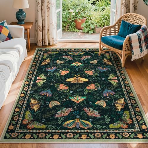 Tapete Lahome Villette Bug Floral 5x7 Verde miniatura 1