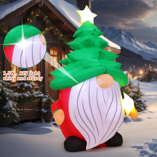 Aufblasbarer Weihnachtswichtel mit Baum – 150 cm – Bild 3