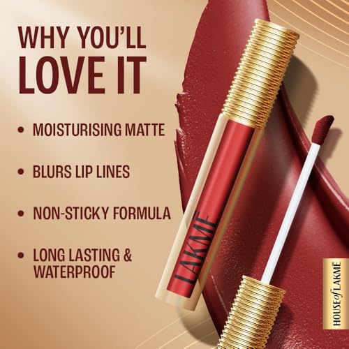 Image of LAKME ULTIMATE GLAM LIQUID LIPSTICK (CRIMSON ROSE)