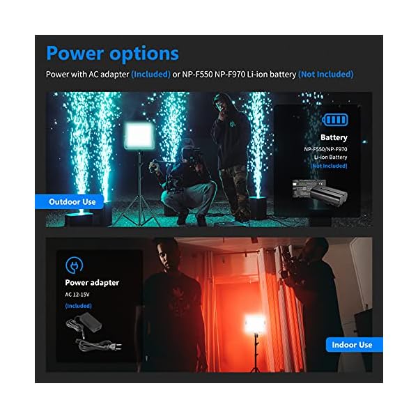NEEWER RGB LED Videolicht mit APP Steuerung 360° Vollfarbe, 50W 660 PRO Videobeleuchtungs Set CRI 97+ mit Ständern… – Bild 8