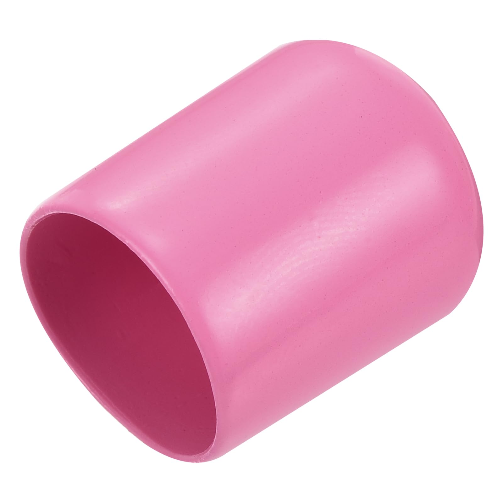 uxcell 20pcs Rubber End Caps 17mm ID Vinyl PVC Round Tube Bolt Cap Cover Screw Thread Protectors Pink