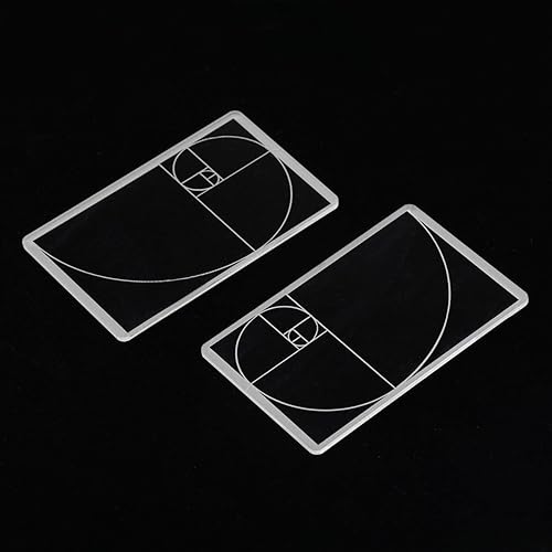 Miniatura 2 de LUAATT Visor de proporción dorada, paquete de 2 buscador portátil de composición Fibonacci, herramienta de visualización de escala de fotografía,