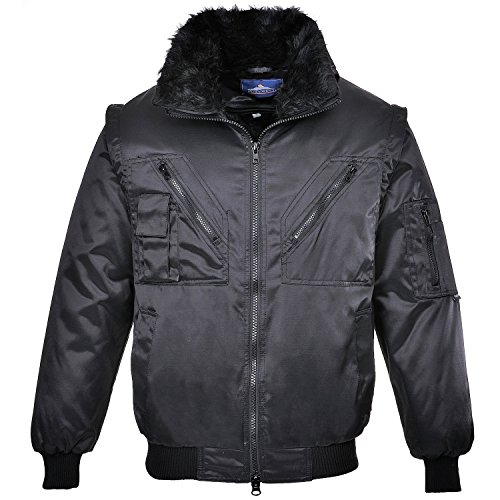 Portwest Blouson Pilot, Couleur: Noir, Taille: L, PJ10BKRL