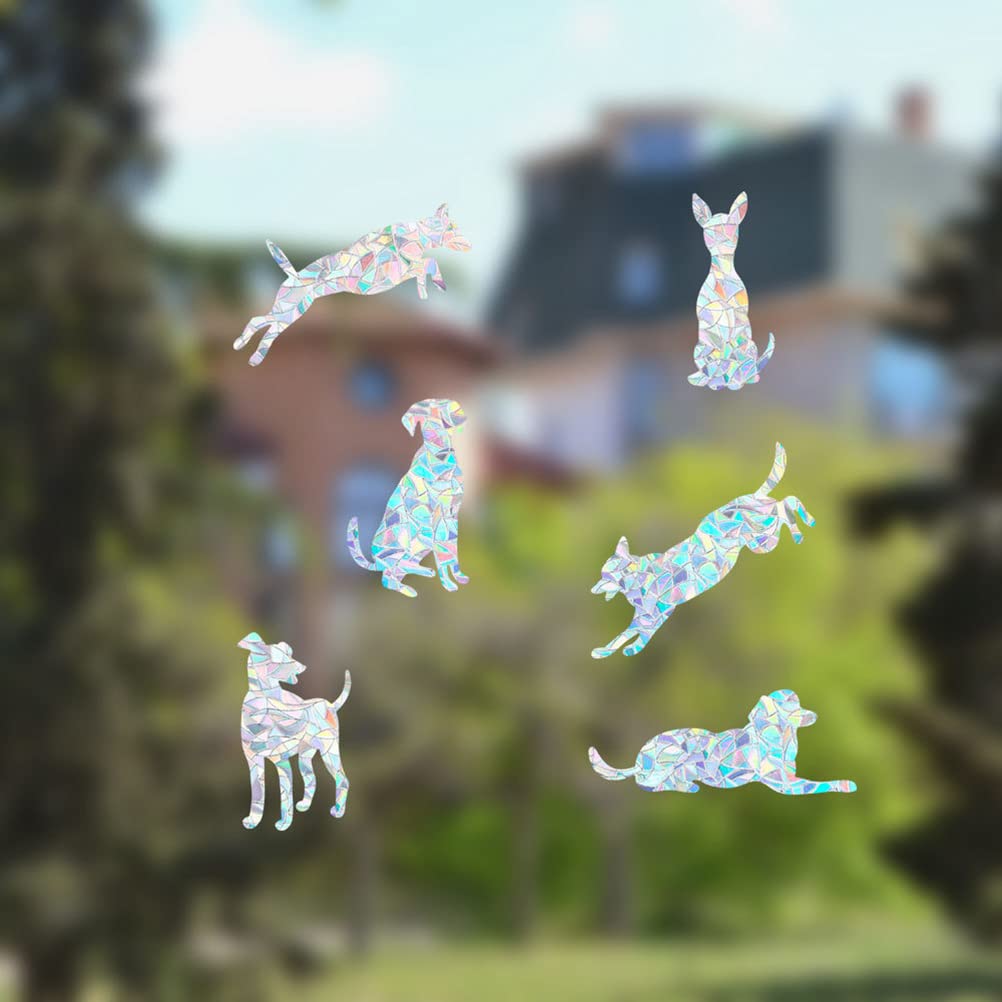 39 Pezzi Adesivi Finestre Antiuccelli - Pellicola Arcobaleno Effetto Prisma, Decorazione Vetri Sicura - Foto 10