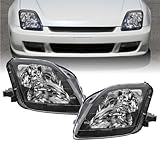 USR DEPO 97-01 Prelude JDM Black Housing Clear Lens Front Headlights Set (Left + Right) Compatible with 1997-2001 Honda Prelude (2D Coupe)