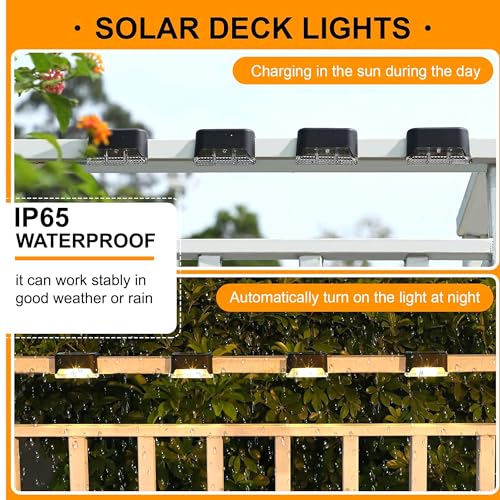 Image of Solar Light Outdoor Garden Home Waterproof Stair Deck Pool Patio Fence Gate Yard Floor Step Railing Window Balcony Sunlight Pathway (12, Medium)