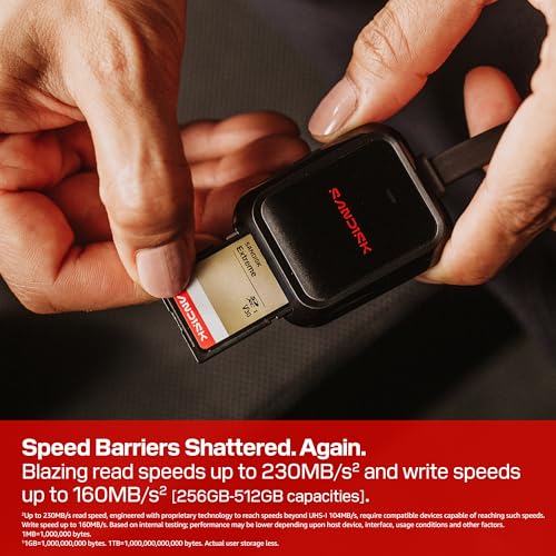 Image of SANDISK 64GB Extreme SD UHS-I Card - Up to 170MB /s Read Speed and 80MB /s Write Speed, 4K UHD Video, U3, V30 - SDSDXV2-064G-GUCIN