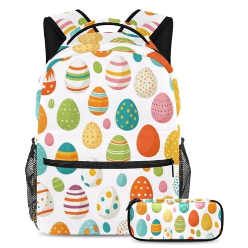 Sac à dos avec trousse pour garçons filles et étudiants multicolore