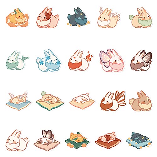 Roadoor 40Pcs Cartoon Rabbit Stickers, Waterproof Cute Water Bottles Stickers Self Adhesive Aesthetic Stickers For Skateboard Luggage Guitars Laptops Sets 1.57"-2.76" #TOP1