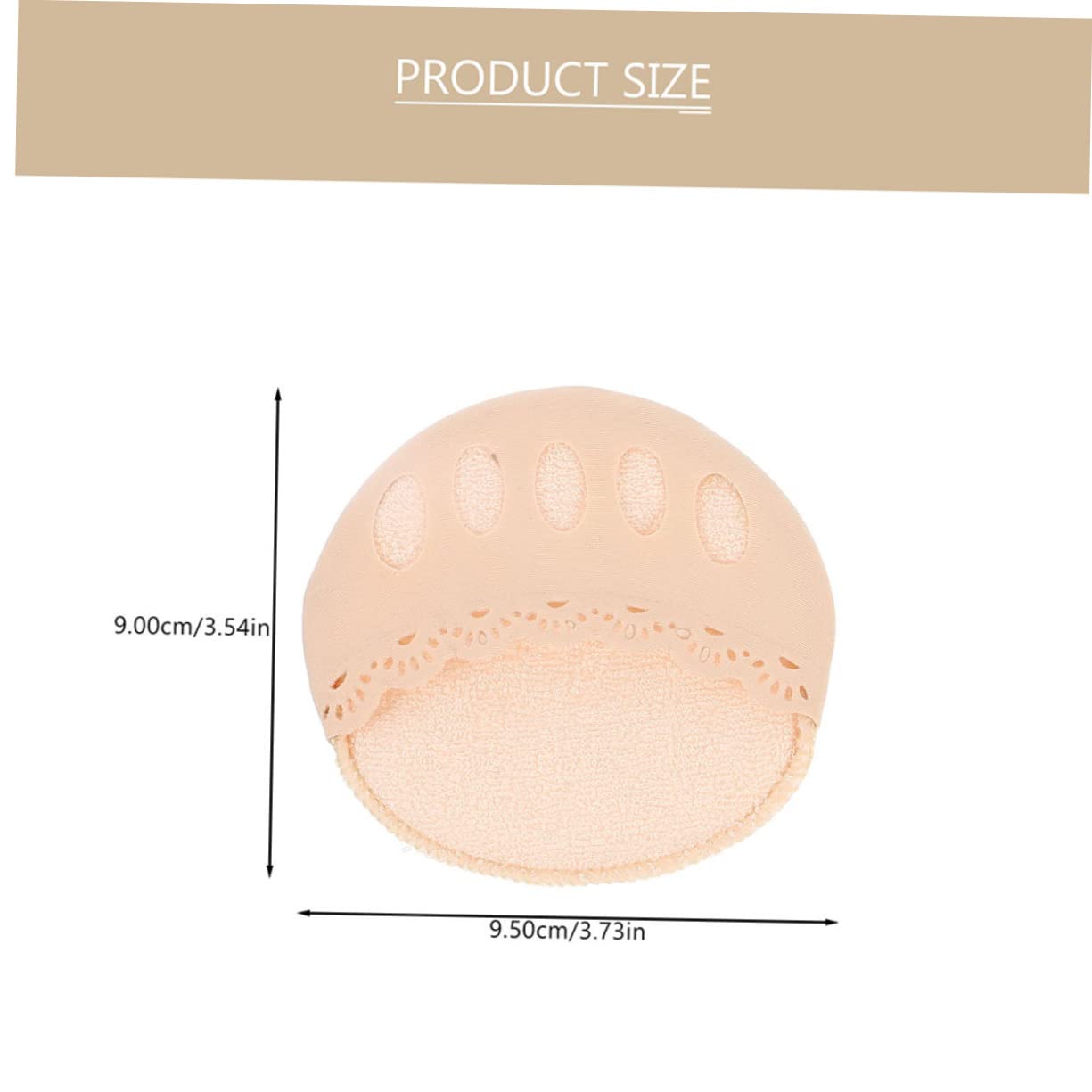 TOVINANNA 4Pairs Women Separated Finger Socks Invisible Palm Half Socks for Comfortable Support Non Slip Design for High Heels and Everyday Wear Skin Tone