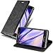 Produktbild Cadorabo Hülle kompatibel mit Samsung Galaxy A5 2016 in Nacht SCHWARZ - Schutzhülle mit Magnetverschluss, Standfunktion und Kartenfach
