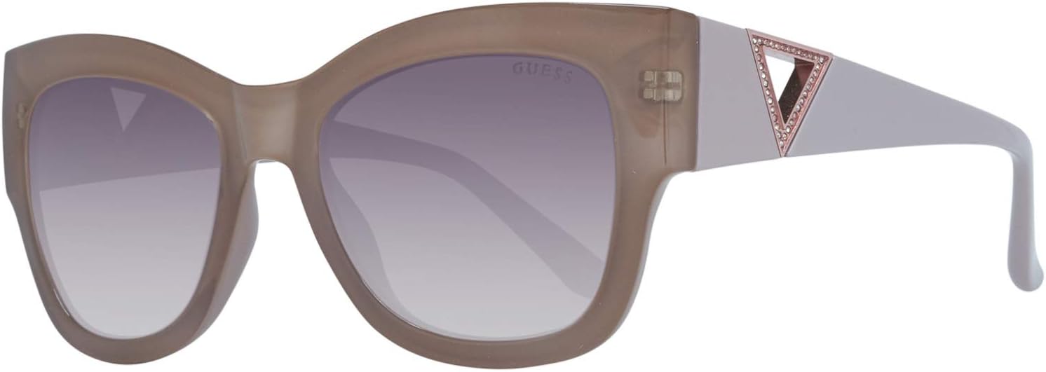 Guess GU7495-S Sunglasses - Shiny Beige Frame, Brown Mirror Lenses, 54 mm Lens GU7495-S5457G