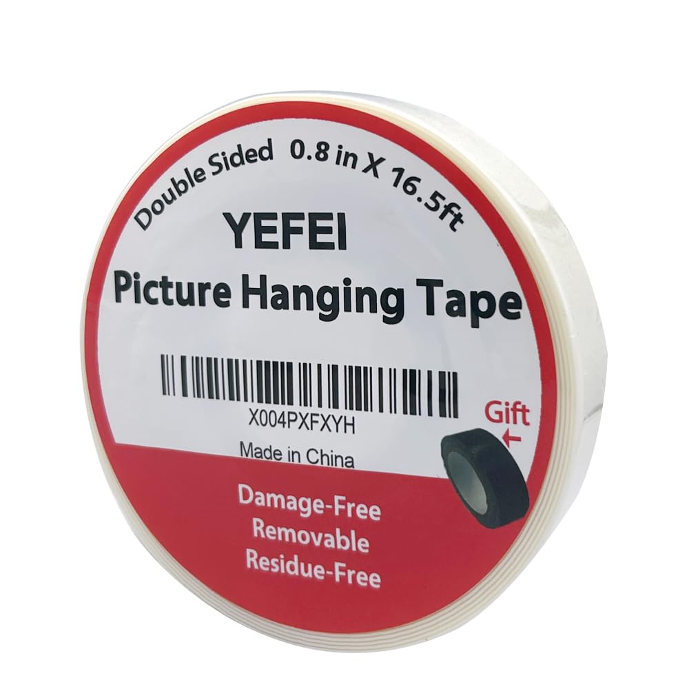Double Sided Tape Heavy Duty Picture Hanging Strips No Damage Wall Hanger Without Nail Removable Mounting Tape for Home Decor, Frame, Poster Wall Decoration