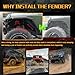 JROAD Inner Fender Front Fender Liners Compatible with Jeep Wrangler JK JKU Aluminum,with 4 LED Lights for 2007-2018 Wrangler Accessories JK JKU Sport Sahara Rubicon 2/4 Doors