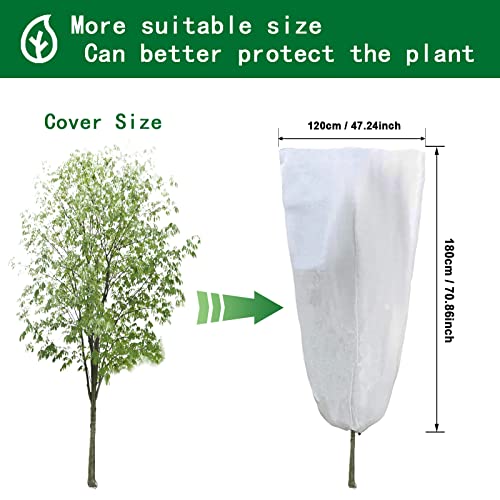 Violinak Large-Size 6 Packs Plant Covers Freeze Protection 47 X 71 Inch, Upgraded Tree Frost Cloth For Winter, 2.8Oz/Yd² Frost Blankets For Outdoor Plants, Reusable Tree Protectors Covers #TOP1