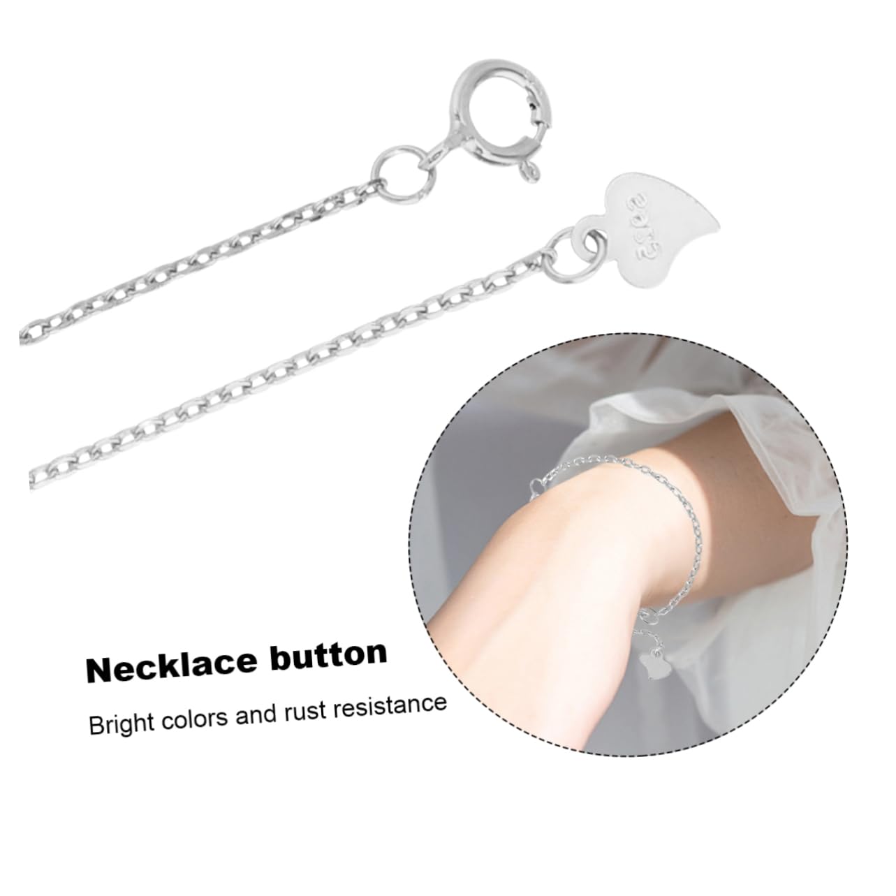 ABOOFAN 9 Stk Armband Halskette Extender Schwanzkette glänzende Halskette Armbandverlängerungen silbernes Bettelarmband Armband für Charms Schmuck Fußkettchen Kette Kettenglied 18k
