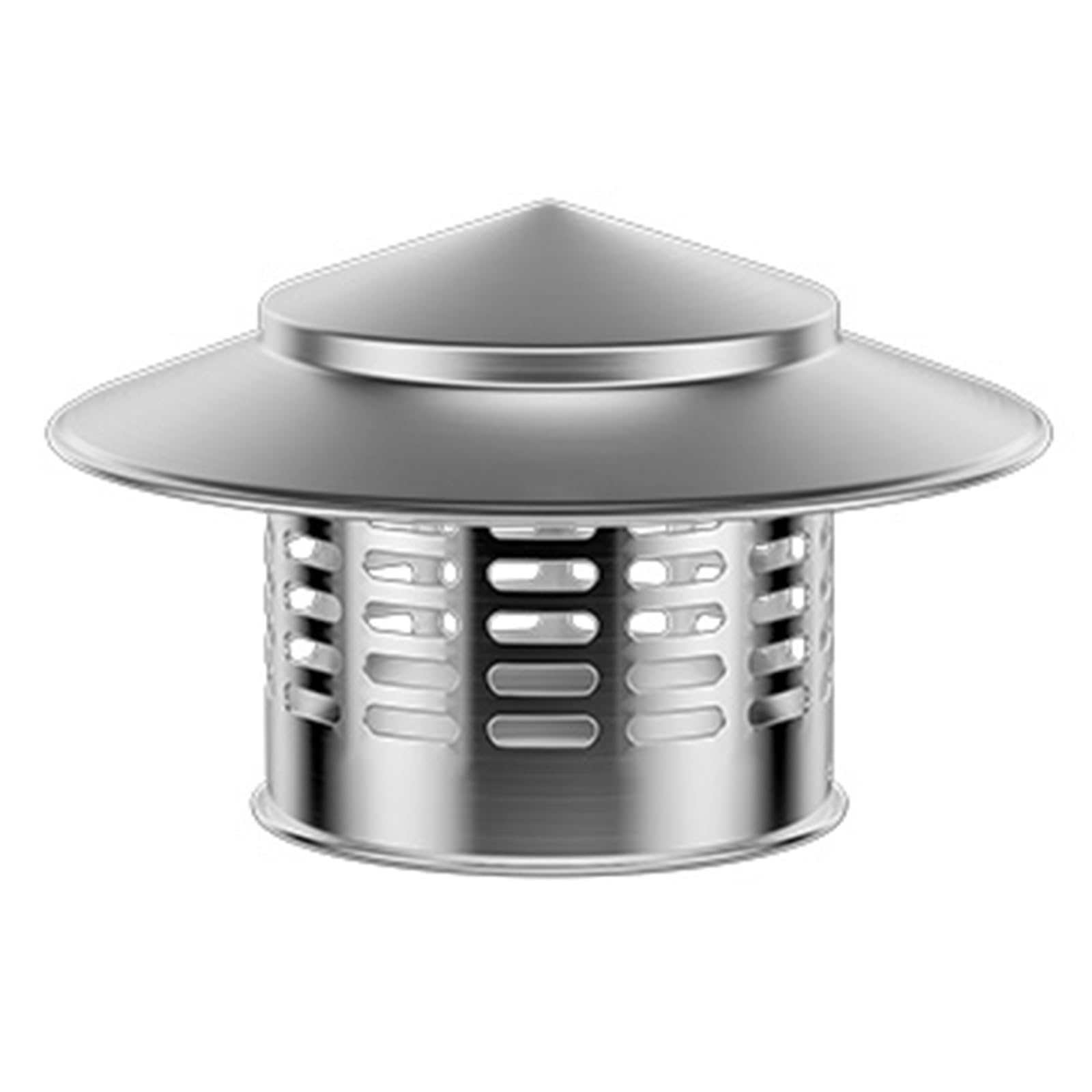 WEKONUMEX Chimney Spinner Cowl, Stainless Steel Round Chimney Cap Cowl For Flue Pipe Roof Rain Snow Vent Cover 75-300mm(110mm/4.33in)
