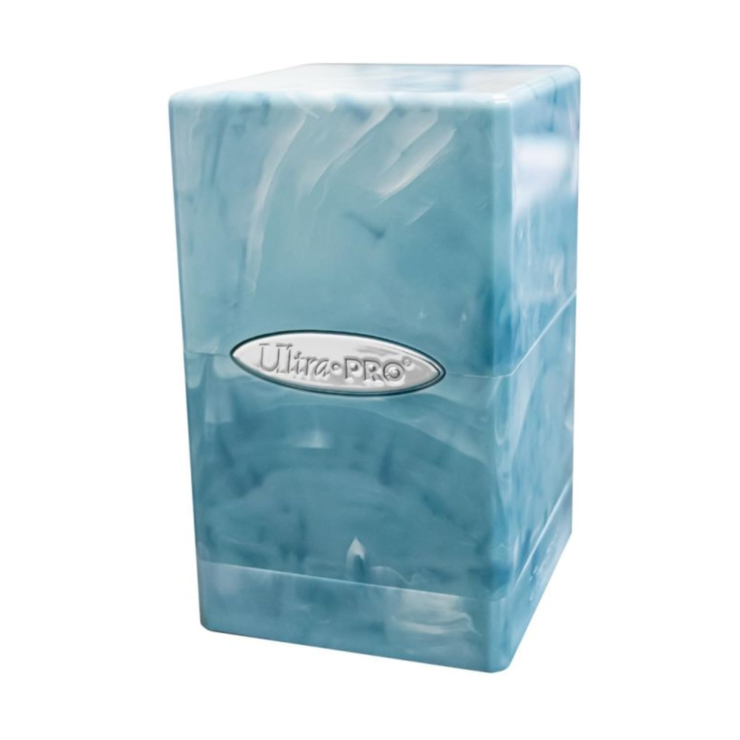 Ultra Pro ULP16348 Deck Box Satin Tower Marble Card Game Light Blue & White