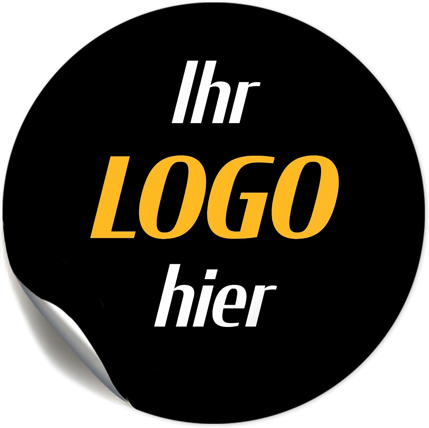50x wasserdichte personalisierte runde oder quadratische Logo-Aufkleber | Individuelle Business Etiketten mit Konturschnitt | Glänzendes, mattes Finish - Österreich 50x wasserdichte personalisierte runde oder quadratische Logo-Aufkleber | Individuelle Business Etiketten mit Konturschnitt | Glänzendes, mattes Finish - Österreich