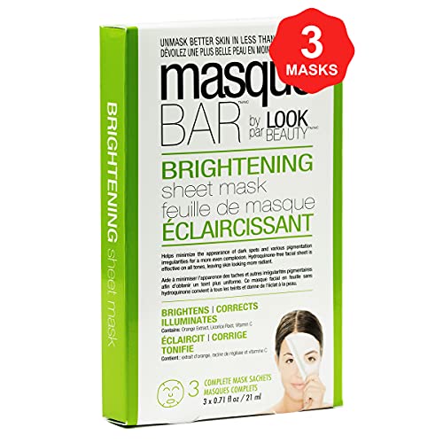 Masque Bar B07C7PMKFJ Facial Sheet Mask (3 Pack/Box) — Korean Beauty Brightening Skin Care Treatment — Brightens Skin Complexion thumb #1