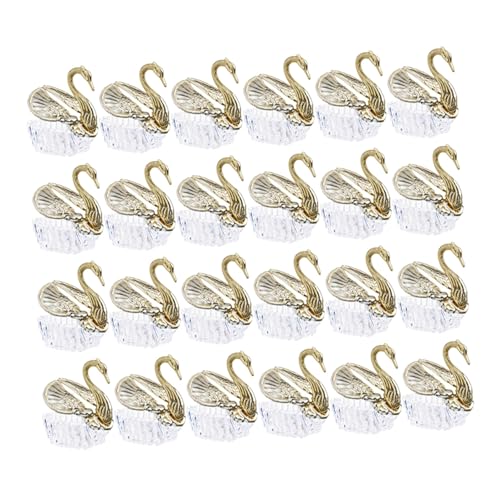 Boîtes à Bonbons Mariage en acrylique doré style européen chic - 24 unités